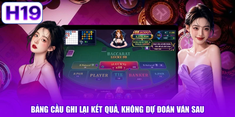Bảng cầu ghi lại kết quả, không dự đoán ván sau