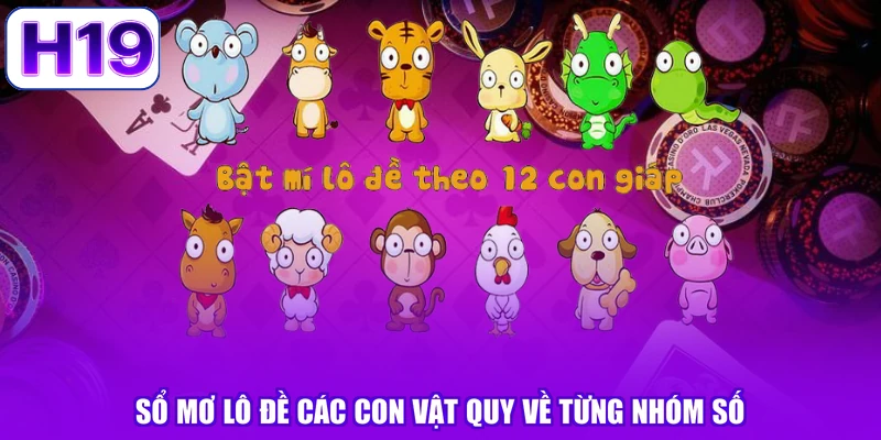 Sổ mơ lô đề các con vật quy về từng nhóm số