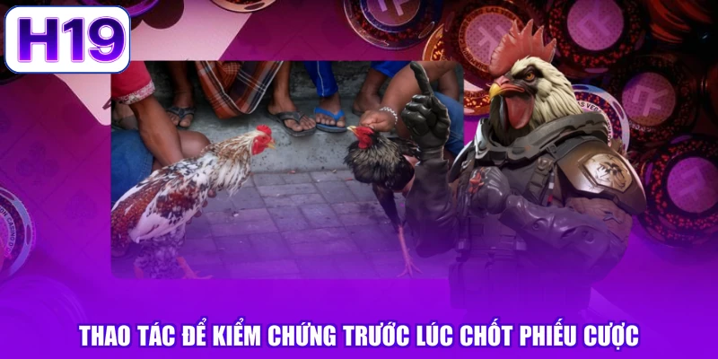 Thao tác để kiểm chứng trước lúc chốt phiếu cược